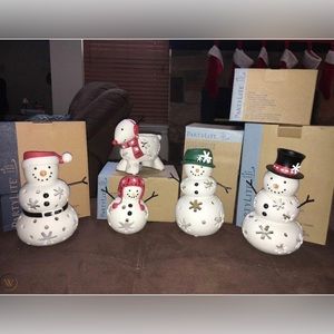 5 Piece Santa Snow & Snow Family & Reindeer - Brand New Still In Packages
